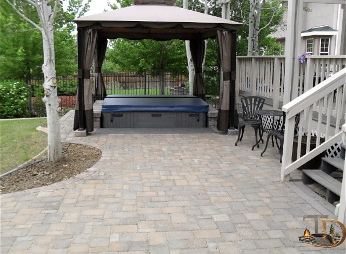Custom paver patio and outdoor living space Denver